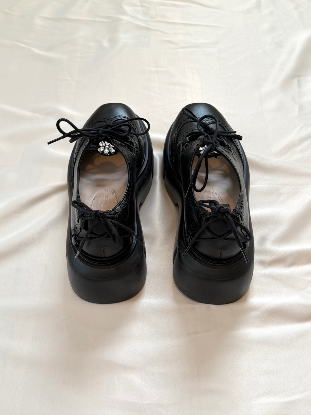 Simone Rocha Black Open Lace Up Brogue - Picture 6 of 10